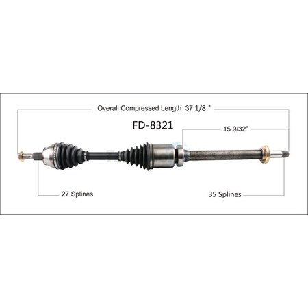 Surtrack Axle Cv Axle Shaft, Fd-8321 FD-8321